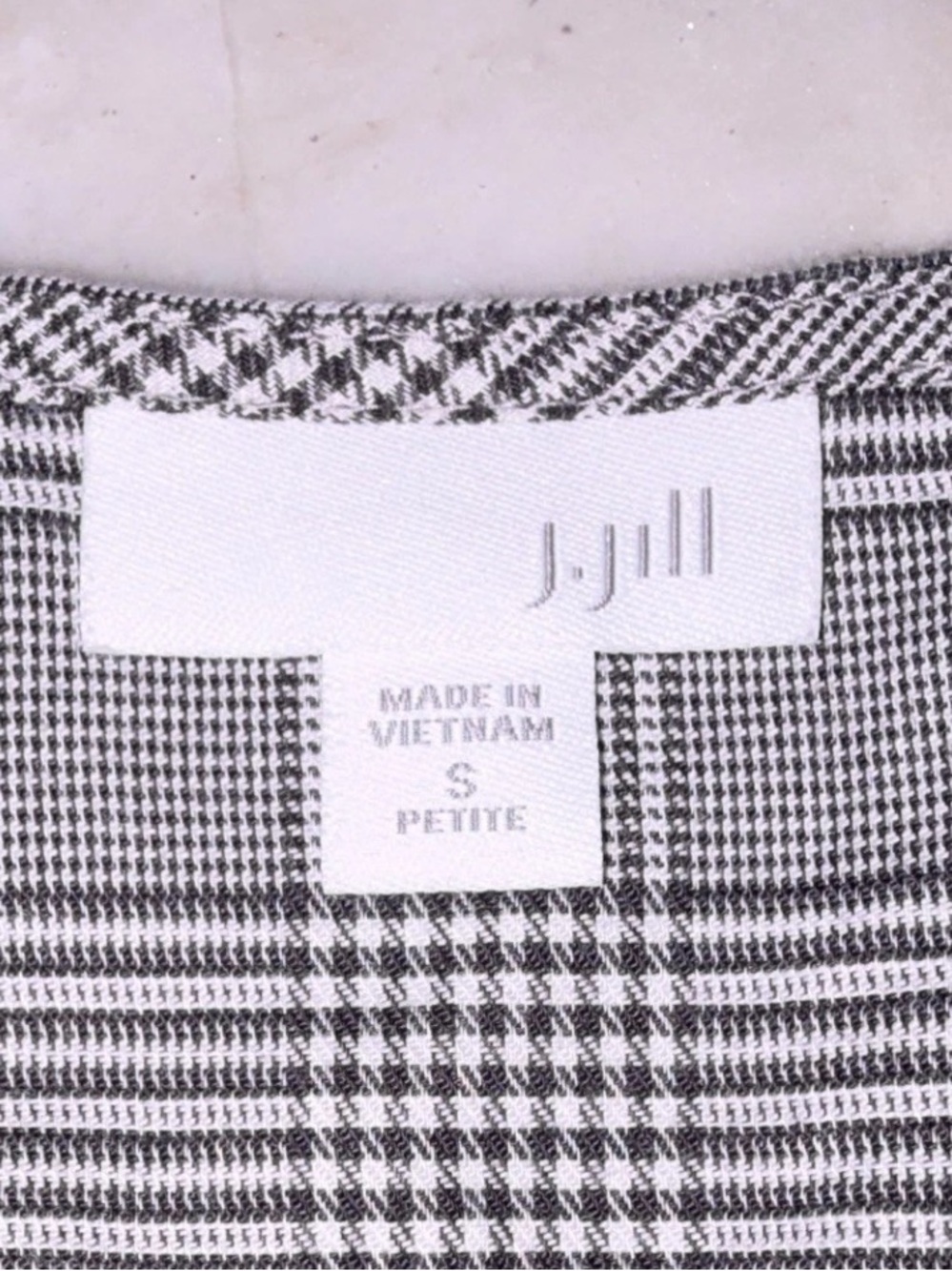 J. Jill Sleeveless Plaid Pleated Hem Blouse Size PS Petite Casual Office Career - Picture 5 of 6